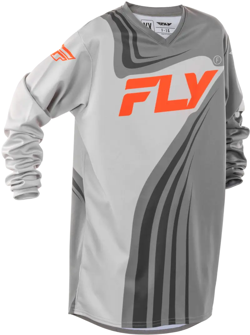 FLY RACING Youth F 16 Jersey in Grey/Orange - Part Number 378-223YM - FLY RACING
