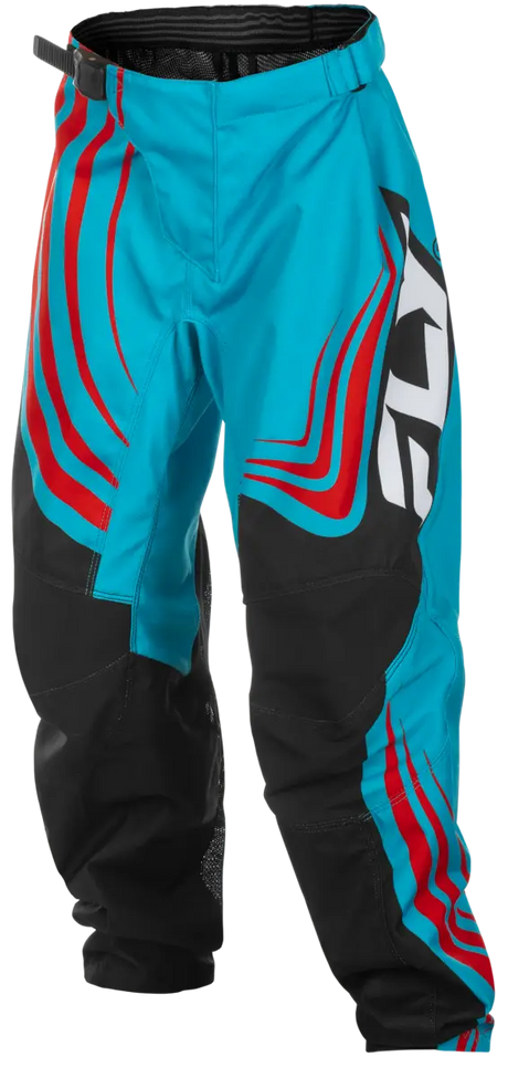 FLY RACING Youth F 16 Pants C378-23126 in Cyan/Black/Red - Size 26 - FLY RACING