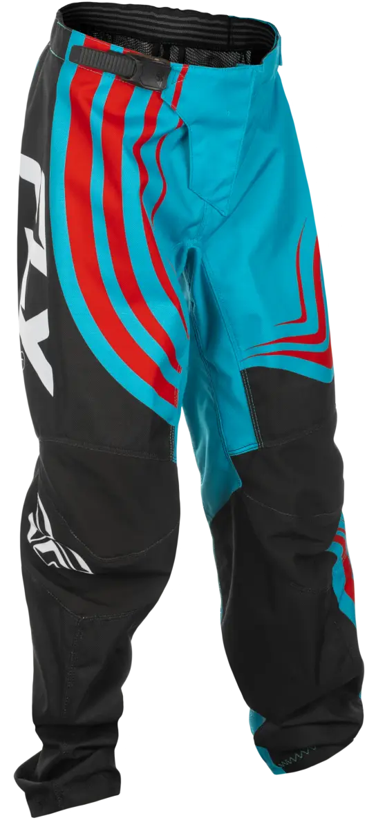 FLY RACING Youth F 16 Pants C378-23126 in Cyan/Black/Red - Size 26 - FLY RACING