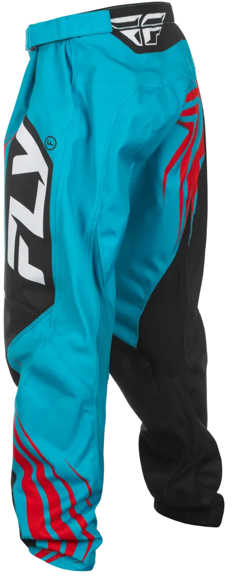 FLY RACING Youth F 16 Pants C378-23120 - Cyan/Black/Red Size 20 - FLY RACING