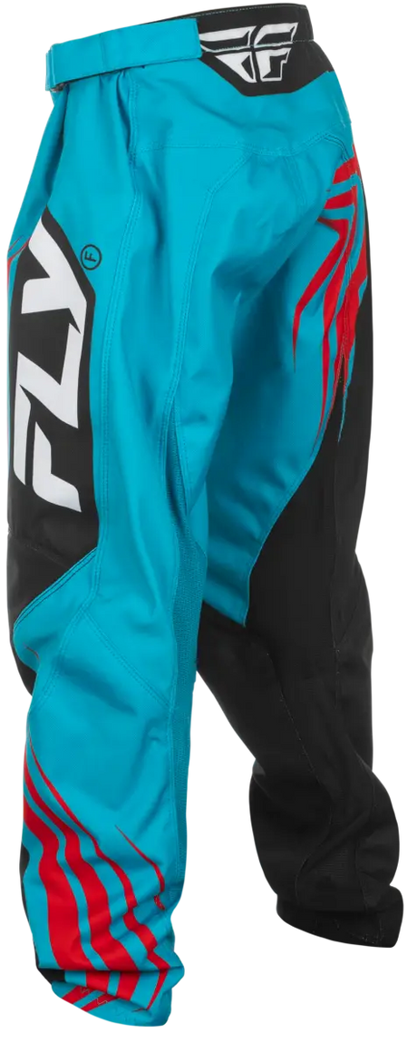 FLY RACING Youth F 16 Pants C378-23120 - Cyan/Black/Red Size 20 - FLY RACING
