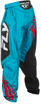 FLY RACING Youth F 16 Pants C378-23122 in Cyan/Black/Red - Size 22 - FLY RACING