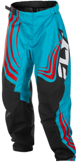 FLY RACING Youth F 16 Pants C378-23122 in Cyan/Black/Red - Size 22 - FLY RACING