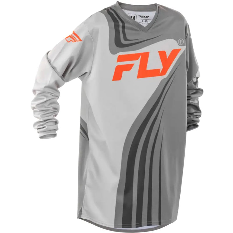 FLY RACING Youth F 16 Jersey in Grey/Orange - Part Number 378-223YS - FLY RACING