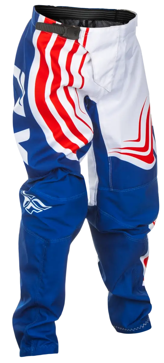 FLY RACING Youth F 16 Pants Ca/Ny Red/White/Blue C378-23224 - FLY RACING