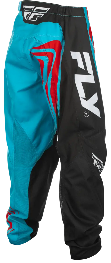 FLY RACING Youth F 16 Pants C378-23124 in Cyan/Black/Red - Size 24 - FLY RACING
