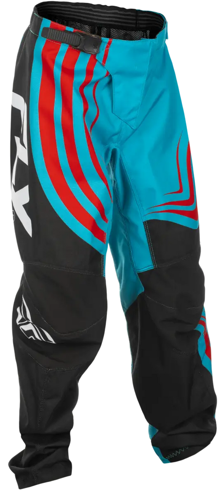 FLY RACING Youth F 16 Pants C378-23124 in Cyan/Black/Red - Size 24 - FLY RACING