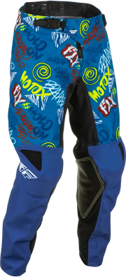 Fly Racing Fly Racing 375-43722 Youth Kinetic Rebel Pants Blue/Light Blue Sz 22