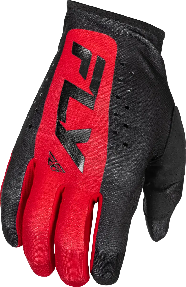 FLY RACING Youth Lite Gloves Black/Red - Part Number 378-711YM - FLY RACING