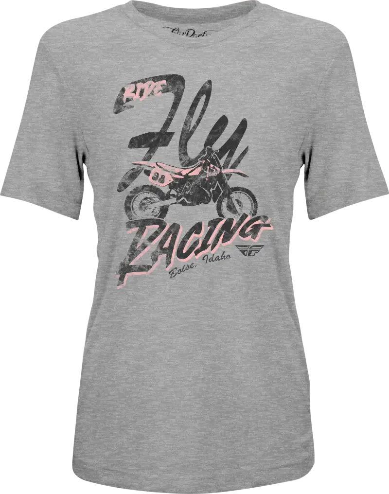 Fly Women's Vintage Tee Grey Lg - FLY RACING