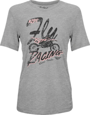 Fly Women's Vintage Tee Grey Md - FLY RACING
