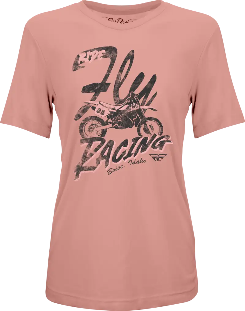 Fly Women's Vintage Tee Pink Lg - FLY RACING