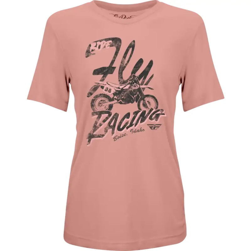 Fly Women's Vintage Tee Pink Lg - FLY RACING