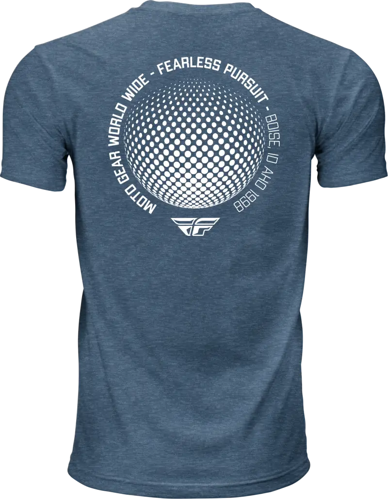 Fly Worldwide Tee Blue Lg - FLY RACING