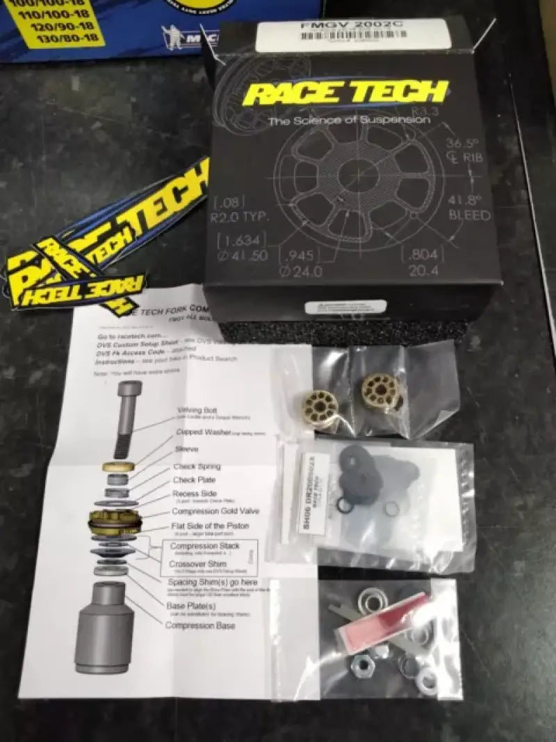 FMGV 2002C Race Tech Gold Valve Kit Hon - Suspension