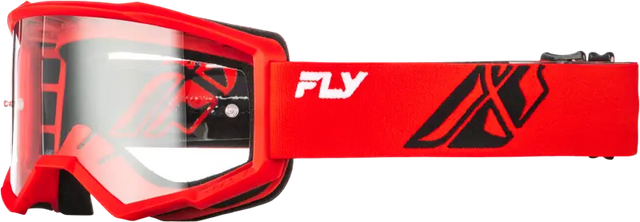 Focus Goggle Red/Black W/ Clear Lens - FLY RACING