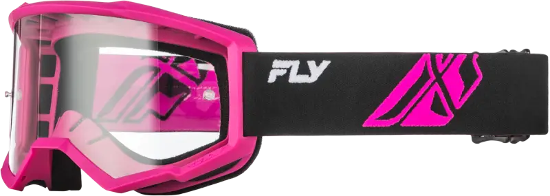 Focus Goggle Black/Pink W/ Clear Lens - FLY RACING