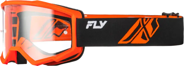 Focus Goggle Black/Orange W/ Clear Lens - FLY RACING