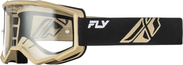 Focus Goggle Black/Khaki W/ Clear Lens - FLY RACING