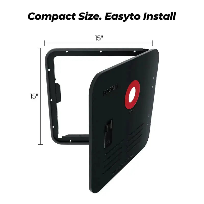 FOGATTI Water Heater Access Door: Fogatti FSBDA1515 Black Water Heater Access Door 15 x 15