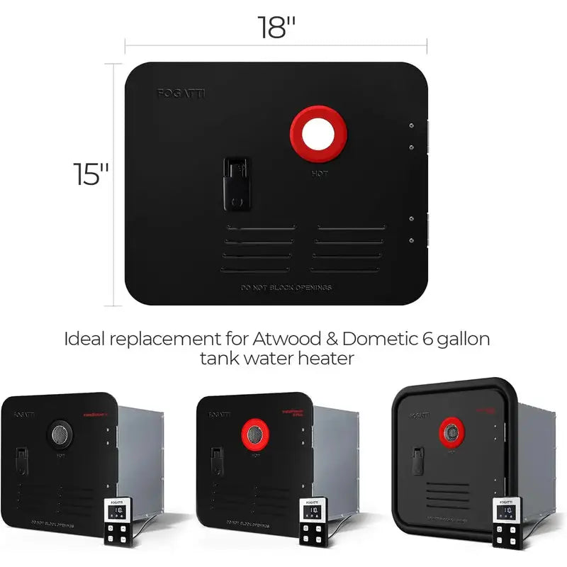 FOGATTI Water Heater Access Door: Fogatti FSBDA1518 Black Water Heater Access Door 15 x 18