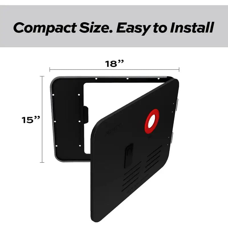 FOGATTI Water Heater Access Door: Fogatti FSBDA1518 Black Water Heater Access Door 15 x 18
