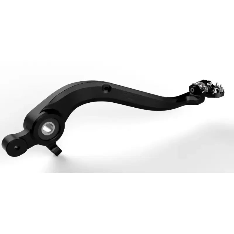 Black motorcycle brake pedal from Folding Tip Brake Pedals Black collection, sleek tip brake pedals design