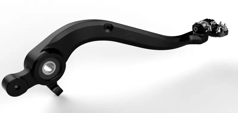 Black motorcycle brake pedal from Folding Tip Brake Pedals Black collection, sleek tip brake pedals design