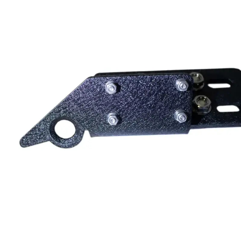 Foot Peg Mounts To Door Hinge; Ribbed Design; Non-Folding; Powder Coated; Black; Steel; Set Of 2 - Truck & Automotive