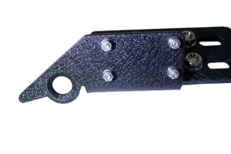 Foot Peg Mounts To Door Hinge; Ribbed Design; Non-Folding; Powder Coated; Black; Steel; Set Of 2 - Truck & Automotive