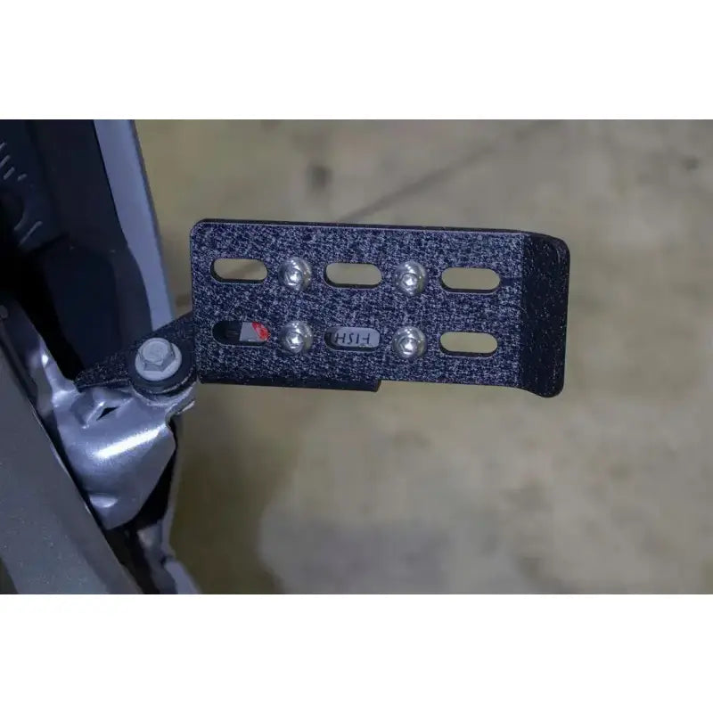 Foot Peg Mounts To Door Hinge; Ribbed Design; Non-Folding; Powder Coated; Black; Steel; Set Of 2 - Truck & Automotive