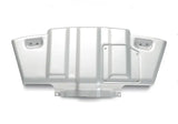 Ford Racing 2021+ Ford F-150 front skid plate kit made from powder-coated 3/16 thick aluminum for optimal undercarriage protection.