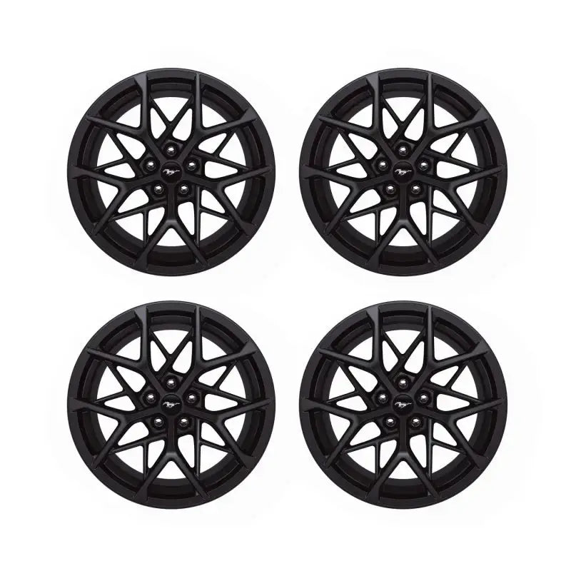 Four black Mustang wheels from Ford Racing handling pack for Mustang Mach 1 wheel kit