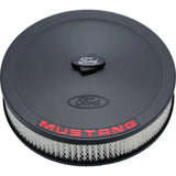 Ford Racing Air Cleaner Kit - Black Crinkle Finish w/ Red Mustang Emblem - Filters