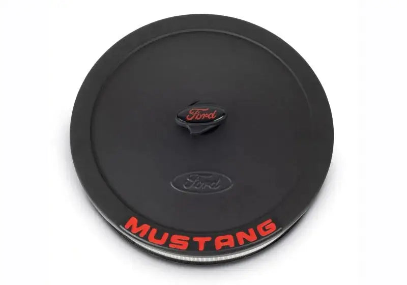 Ford Racing Air Cleaner Kit - Black Crinkle Finish w/ Red Mustang Emblem - Filters