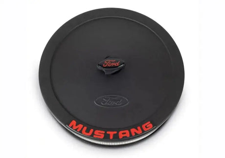 Ford Racing Air Cleaner Kit - Black Crinkle Finish w/ Red Mustang Emblem - Filters