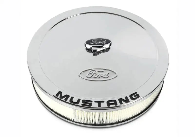 Chrome Mustang air cleaner from Ford Racing Air Cleaner Kit for Mustang enthusiasts