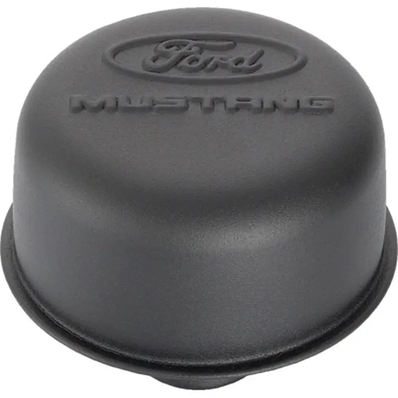Ford Racing 302-221 Ford Racing Black Crinkle Finish Breather Cap w/ Ford Mustang Logo