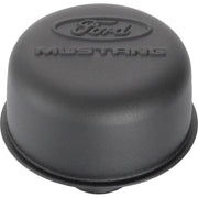 Ford Racing 302-221 Ford Racing Black Crinkle Finish Breather Cap w/ Ford Mustang Logo