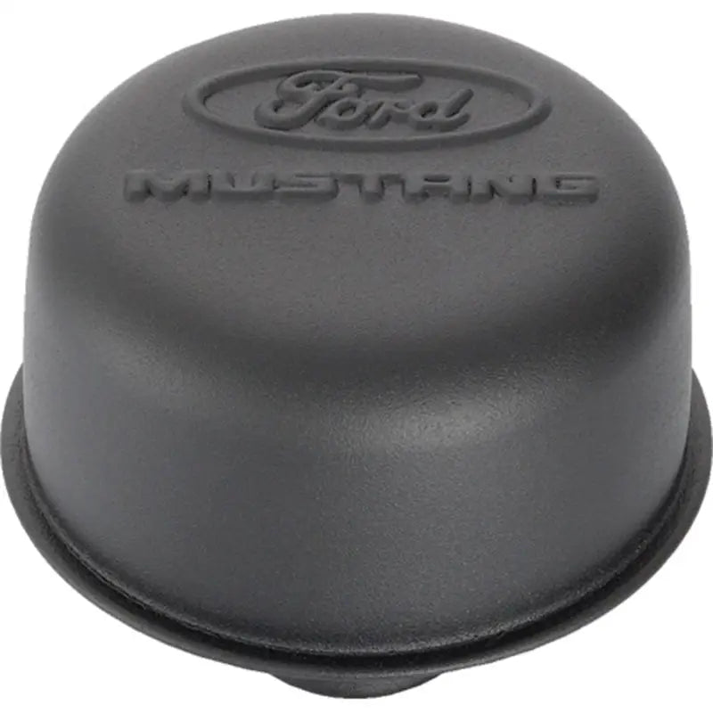 Ford Racing 302-221 Ford Racing Black Crinkle Finish Breather Cap w/ Ford Mustang Logo