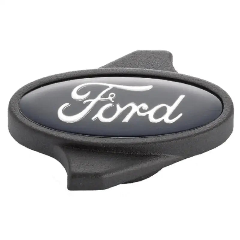 Black Ford oil cap on Ford Racing Black Finish Air Cleaner Nut for cool engine vibes