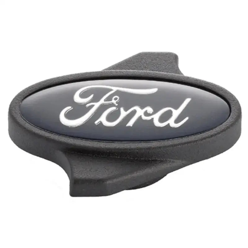 Black Ford oil cap on the Ford Racing Black Finish Air Cleaner Nut