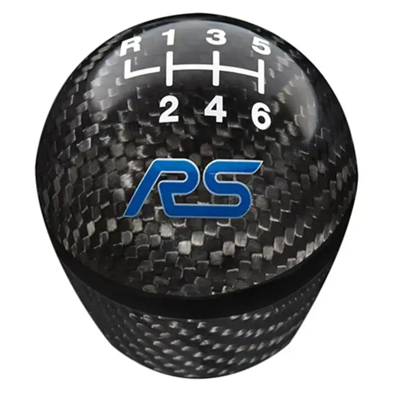 Black carbon fiber shift knob for Ford Racing Focus RS 6 Speed car interior upgrade