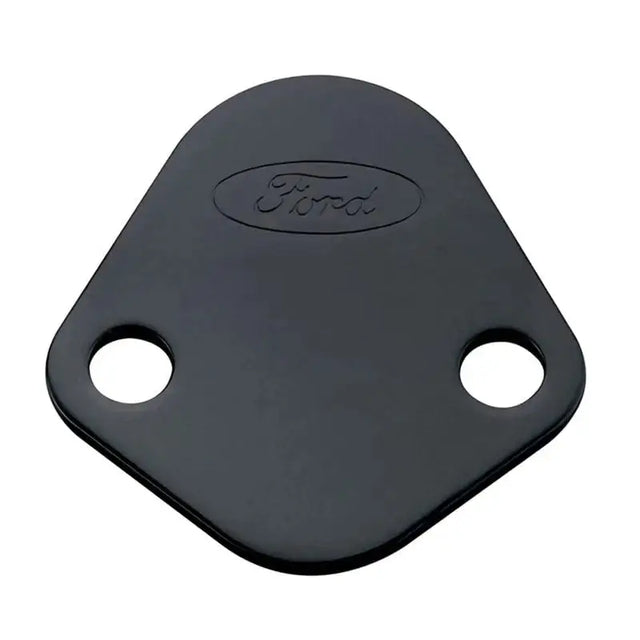 Ford Racing Fuel Pump Block Off Plate - Black Crinkle Finish with Ford Oval Logo for RV, Automotive, Powersports, off-road, marine, exterior, truck accessories, interior, truck bed, RV parts. Performance, Engine Components, AVADA - Best Sellers, Must Haves, Engine Components, Block Off Plates.