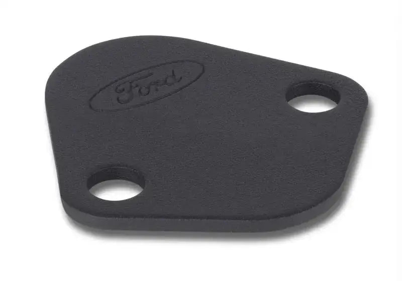 Ford Racing Fuel Pump Block Off Plate with Black Crinkle Finish and Ford Oval Logo. Perfect for RV, Automotive, Powersports, off-road, marine, exterior, truck accessories, interior, truck bed, RV parts. Performance, Engine Components, AVADA - Best Sellers, Must Haves, Engine Components, Block Off Plates.