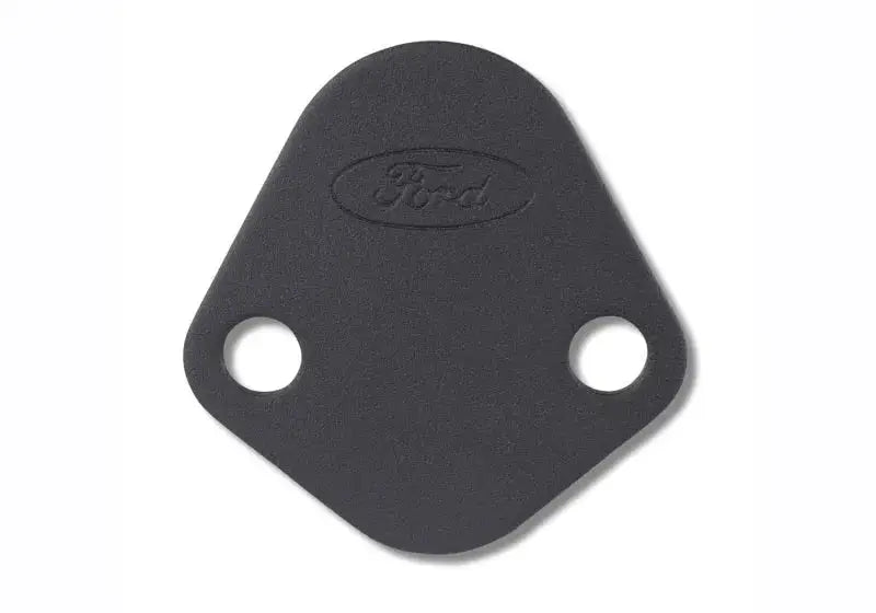 Ford Racing Fuel Pump Block Off Plate - Black Crinkle Finish with Ford Oval Logo. Ideal for RV, Automotive, Powersports, off-road, marine, exterior, truck accessories, interior, truck bed, RV parts. Performance, Engine Components, AVADA - Best Sellers, Must Haves, Engine Components, Block Off Plates.