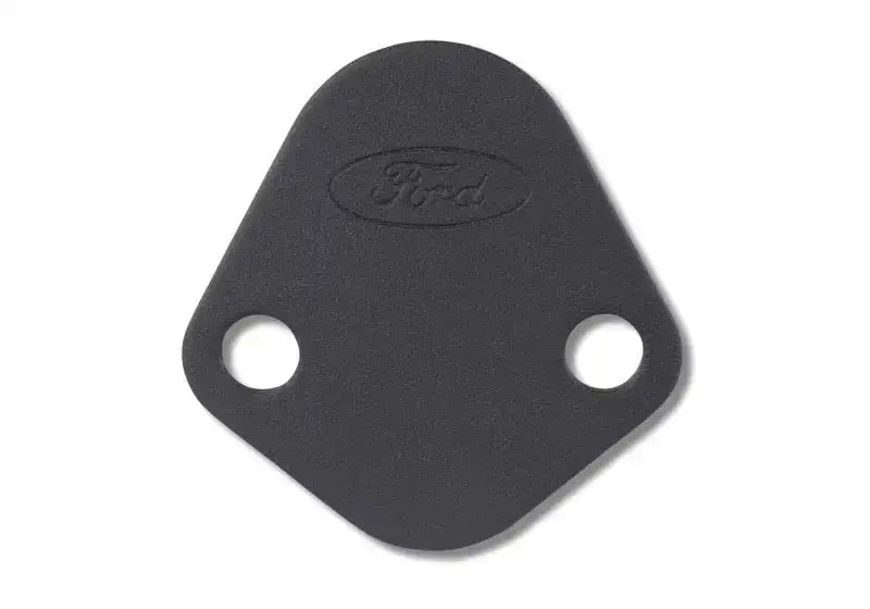 Ford Racing Fuel Pump Block Off Plate - Black Crinkle Finish with Ford Oval Logo. Ideal for RV, Automotive, Powersports, off-road, marine, exterior, truck accessories, interior, truck bed, RV parts. Performance, Engine Components, AVADA - Best Sellers, Must Haves, Engine Components, Block Off Plates.