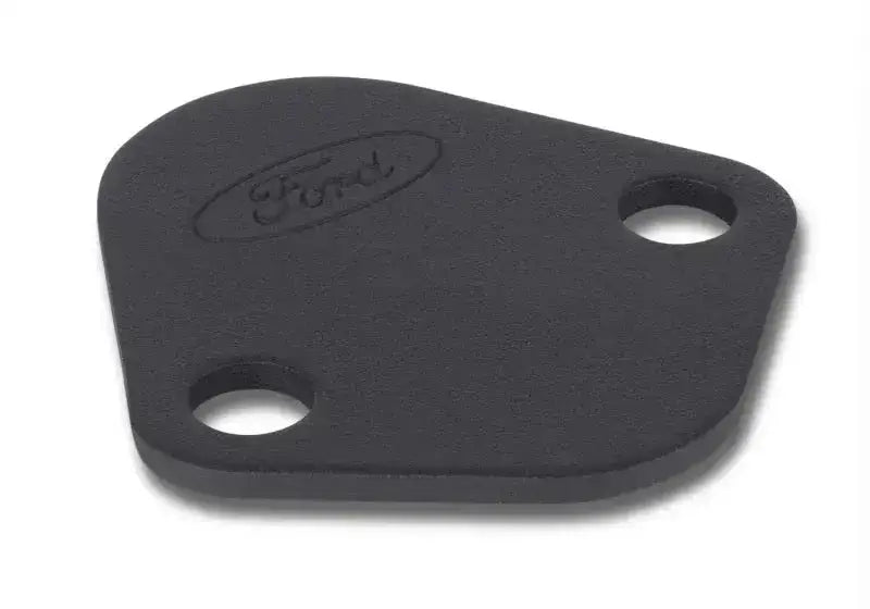 Ford Racing Fuel Pump Block Off Plate with Black Crinkle Finish and Ford Oval Logo. Perfect for RV, Automotive, Powersports, off-road, marine, exterior, truck accessories, interior, truck bed, RV parts. Performance, Engine Components, AVADA - Best Sellers, Must Haves, Engine Components, Block Off Plates.
