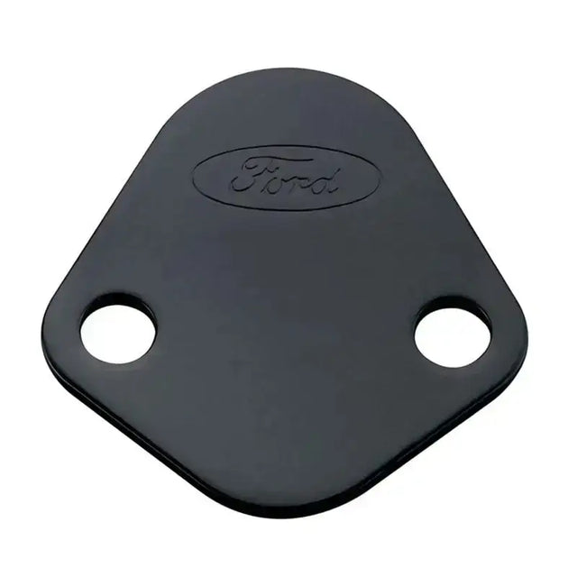 Ford Racing Fuel Pump Block Off Plate - Black Crinkle Finish with Ford Oval Logo for RV, Automotive, Powersports, off-road, marine, exterior, truck accessories, interior, truck bed, RV parts. Performance, Engine Components, AVADA - Best Sellers, Must Haves, Engine Components, Block Off Plates.