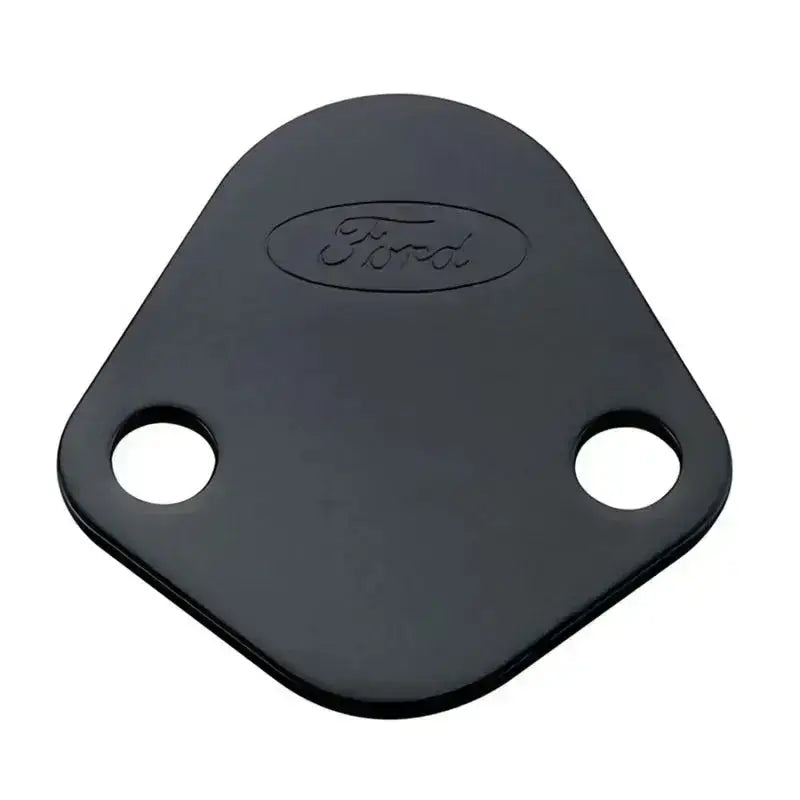 Ford Racing Fuel Pump Block Off Plate - Black Crinkle Finish with Ford Oval Logo for RV, Automotive, Powersports, off-road, marine, exterior, truck accessories, interior, truck bed, RV parts. Performance, Engine Components, AVADA - Best Sellers, Must Haves, Engine Components, Block Off Plates.